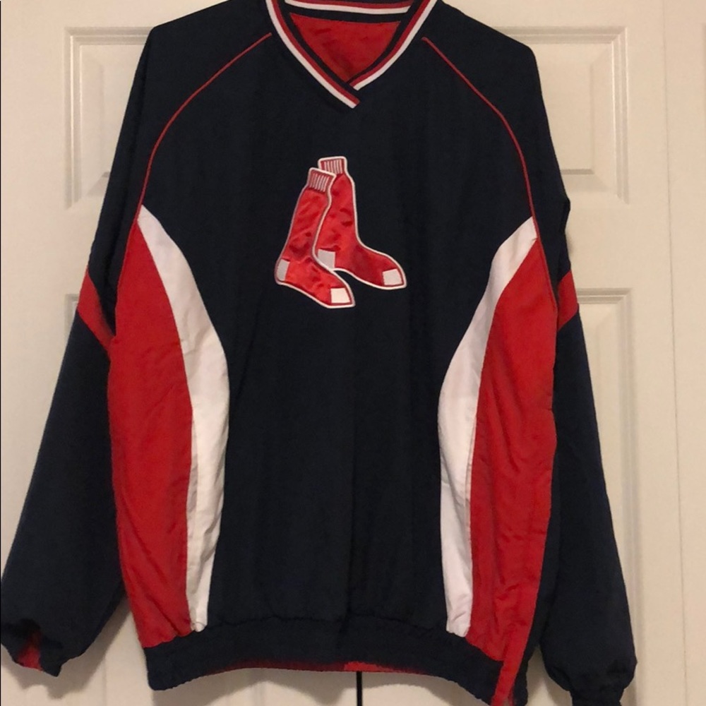 NWT Reversible Red Sox pull over size large